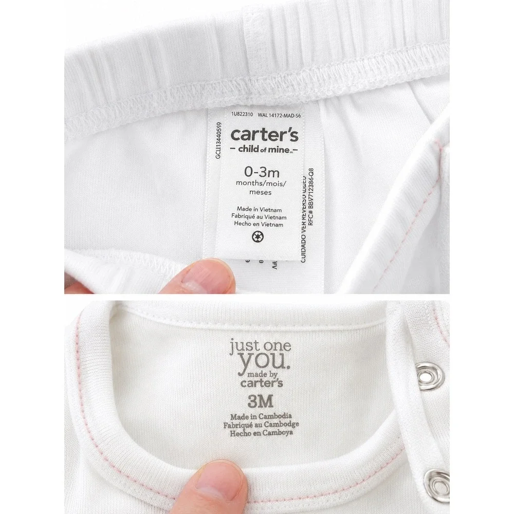 Carters Just One You Baby Girl Outfit 0-3M 3M Bodysuit Footed Pants Set